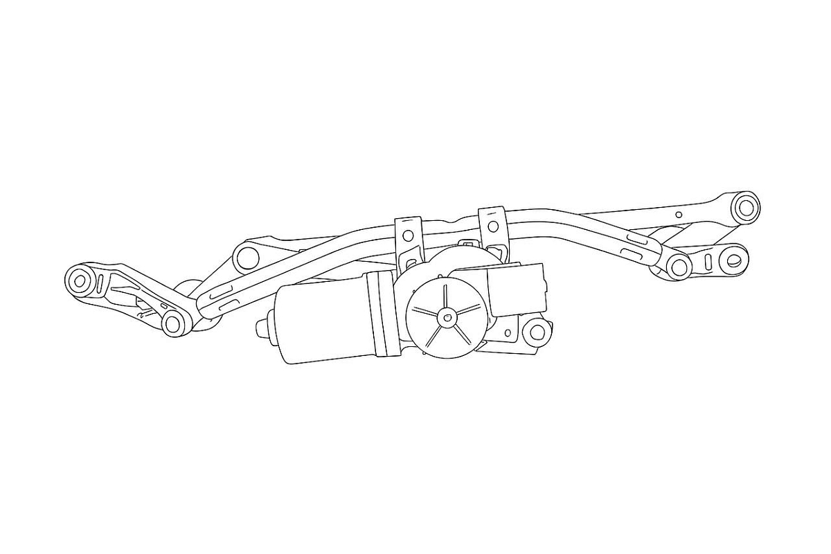 Стеклоочиститель в сборе для автомобилей Nissan Micra III (02-)