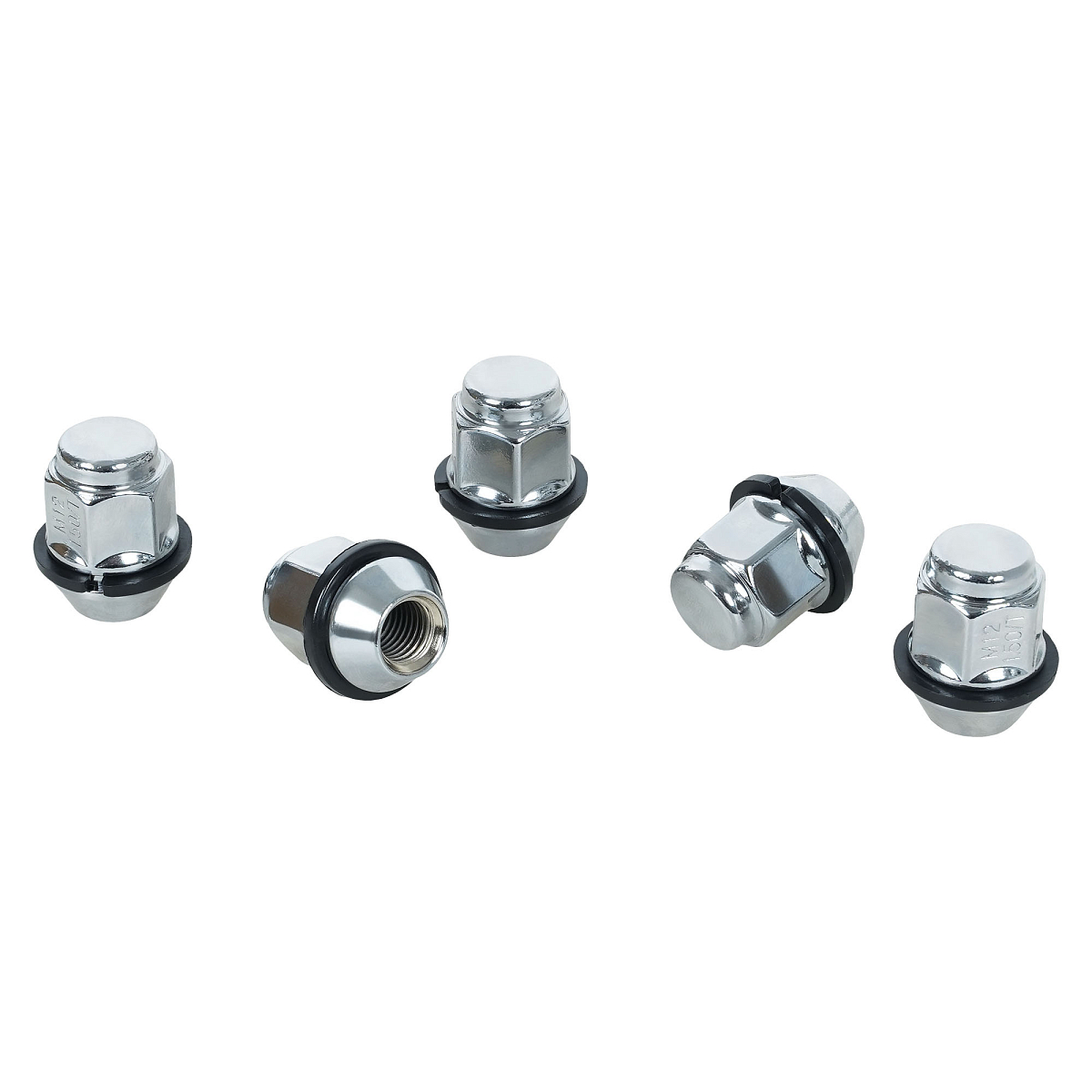 Гайка колесная M12x1,5x33, конус с пластиковой шайбой, ключ 21, закрытая, хром, 20 шт для а/м KIA