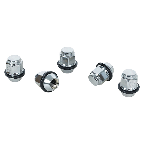 Гайка колесная M12x1,5x33, конус с пластиковой шайбой, ключ 21, закрытая, хром, 20 шт для а/м KIA