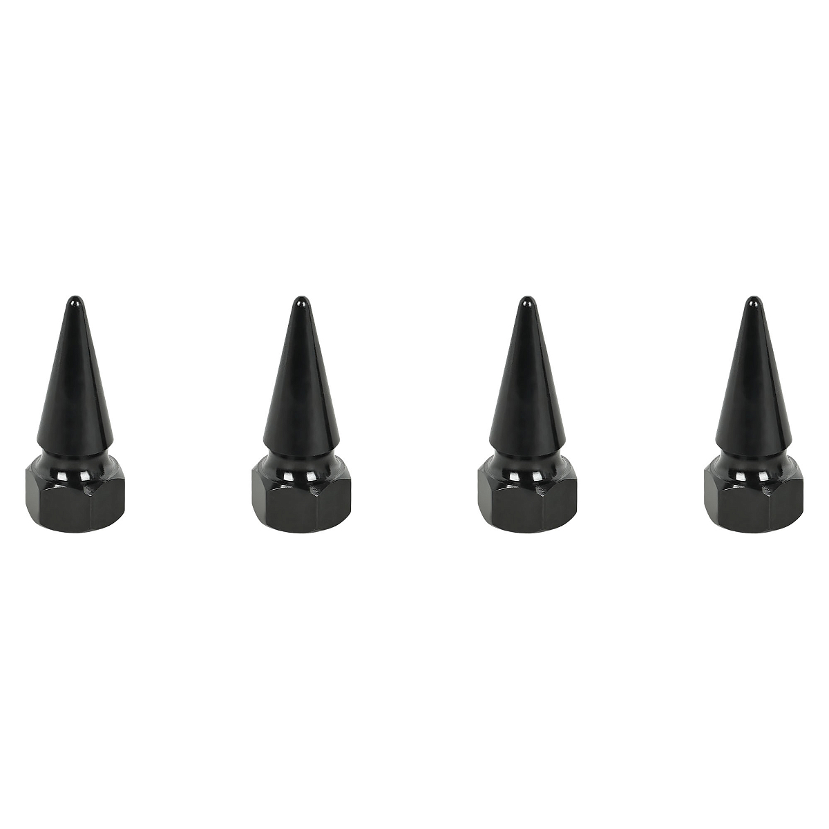 Колпачки на шинный вентиль K-11, черные, металл, 4 шт.