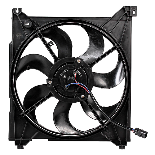 Электровентилятор охлаждения для автомобилей Hyundai Sonata (EF) (98-) 2.0i/2.7i (с кожухом) (4-х конт.)