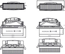 Фильтр воздушный для а/м Mercedes ML W166 (11-)/GLS X166 (15-)/GLE W166 (15-) 3.0d (2шт.)