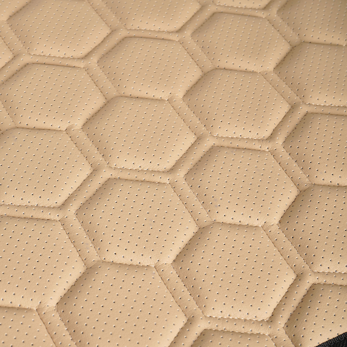 Накидки "Алькантара", передние (2 шт.), экокожа с перфорацией, бежевые