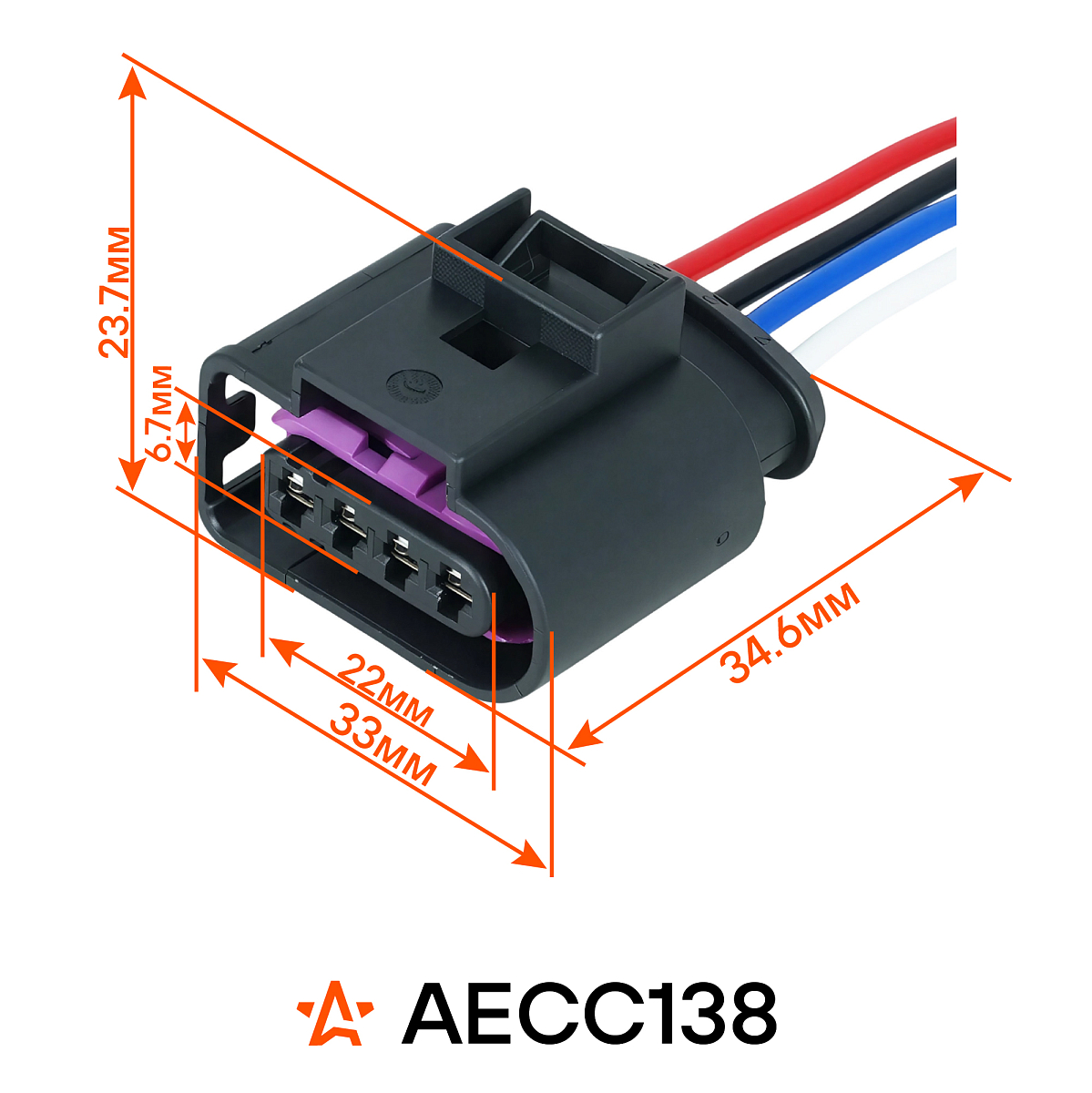 Разъем 4 pin с проводами для катушки зажиг. для VAG Octavia III, A3; Mercedes M W164, GL X164
