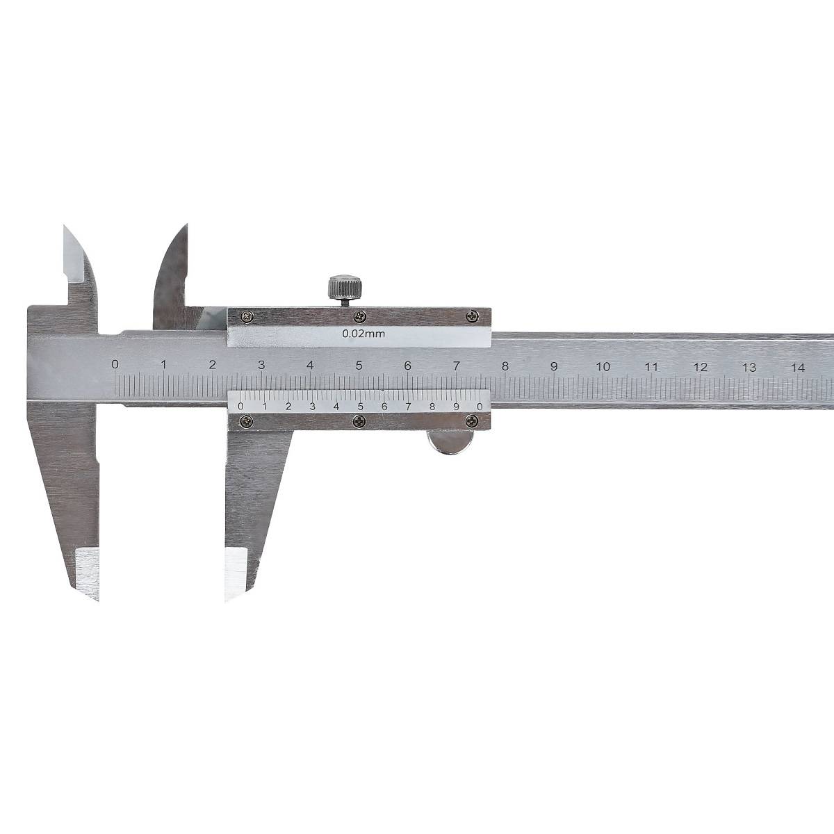 Штангенциркуль нониусный 150мм, шаг 0.02мм, стальной, глубиномер, кейс