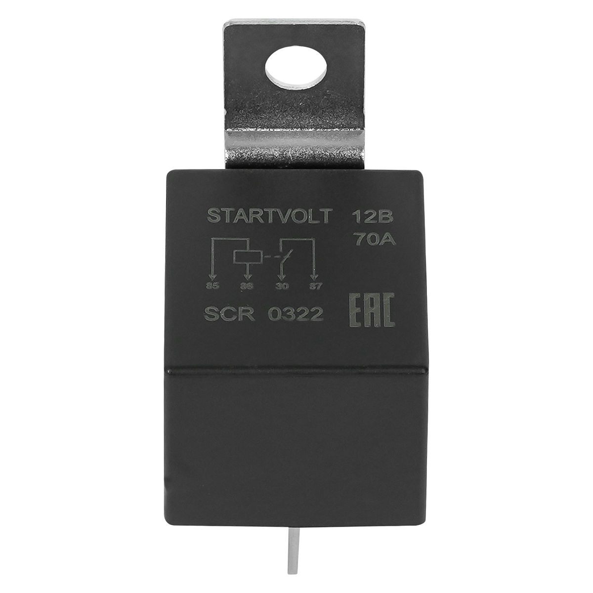 Реле защиты стартера 12V 70A 4 контакта (с кронштейном, без резистора)