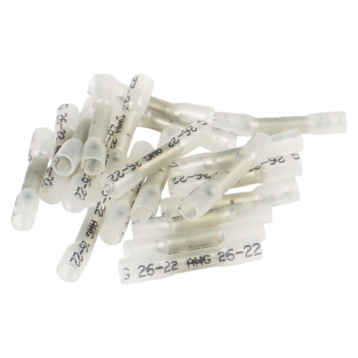 Гильза соединительная (ГСИ) для проводов 0.3-0.5 мм2, комплект (20 шт.) в термоусадке