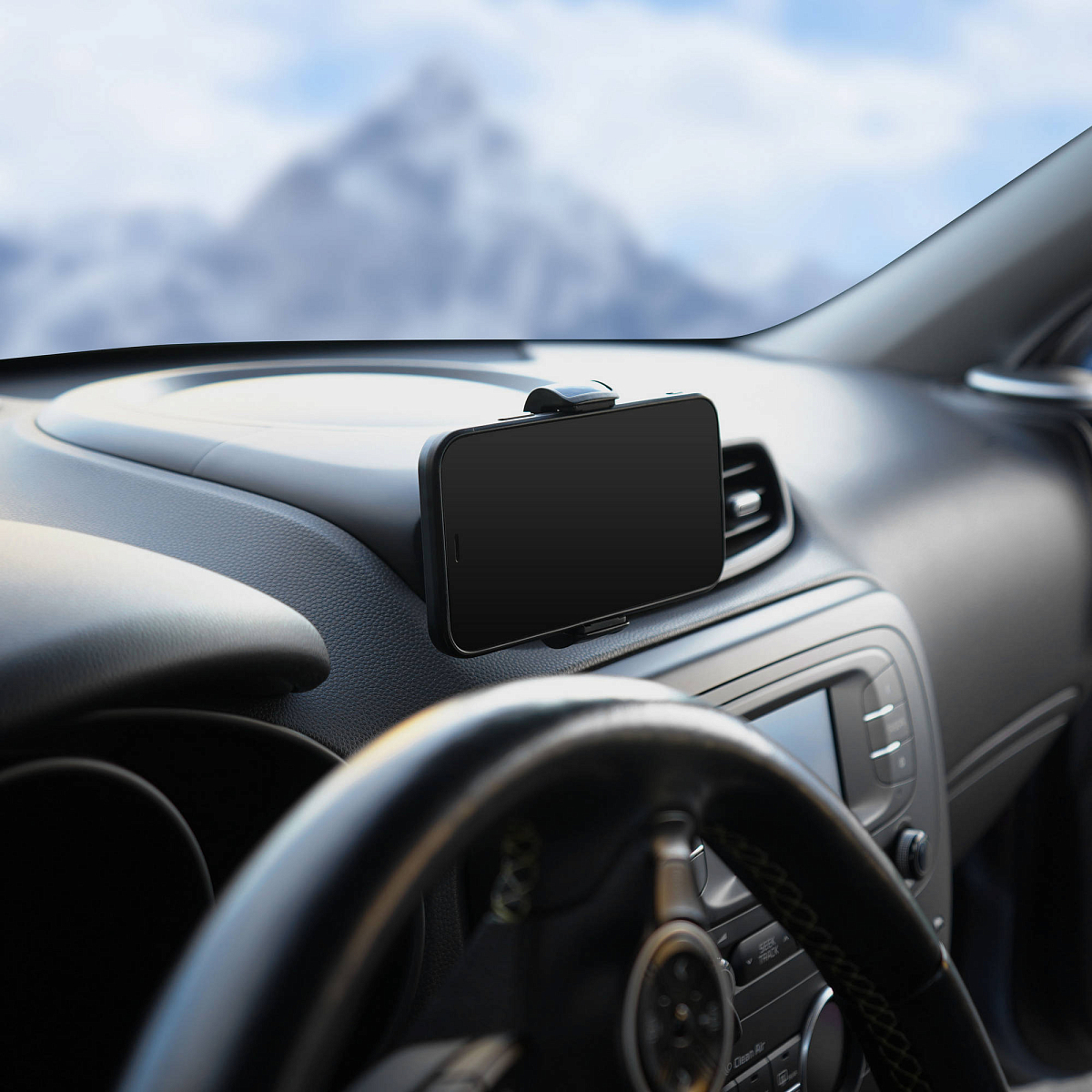 Держатель для телефона автомобильный в дефлектор раздвижной с шарниром