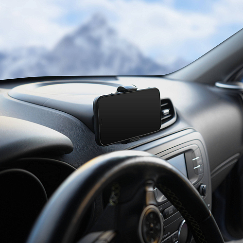 Держатель для телефона автомобильный в дефлектор раздвижной с шарниром