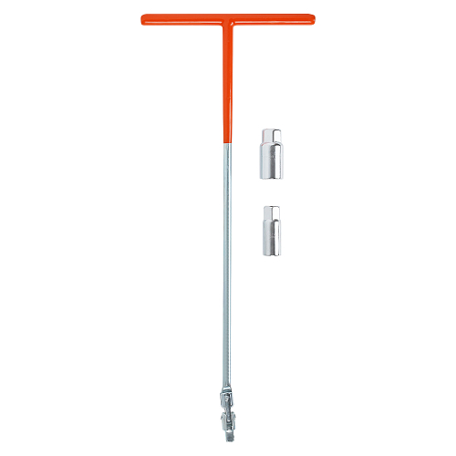 Ключ свечной Т-образный 500мм головки 16, 21мм INDUSTRY металл.рукоятка, резиновый фиксатор