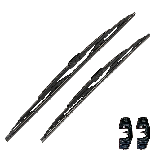 Щетки стеклооч комплект (2 штуки) 600/550мм (24"/22") каркасные с креплением "Крючок 9х3, 9х4 мм" (AWBJ011) МП-серия