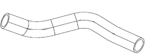 Патрубок охл. для а/м Hyundai Solaris/Kia Rio (10-) 1.4i/1.6i верх. к залив. горл. (EPDM, 1 шт.)