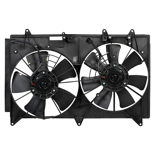 Электровентилятор охлаждения для автомобилей Mazda CX-7 (06-) (2 вент.) (с кожухом)