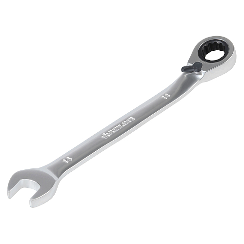 Ключ комбинированный трещоточный с переключателем 14мм PRO, пласт.подвес