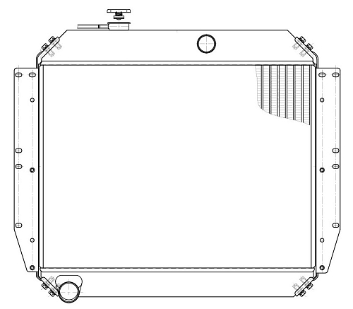 Радиатор охлаждения для автомобилей ЗИЛ 130/131 (алюминиевый)