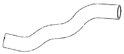 Патрубок охл. для а/м Daewoo Nexia (94-)/Espero (94-) 1.5i/1.6i [DOHC/SOHC] нижн.(EPDM,1шт.)