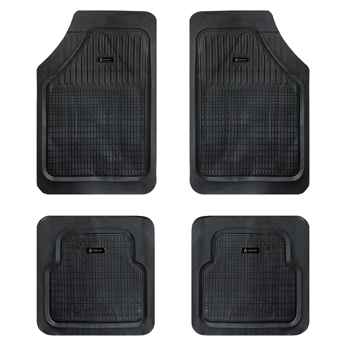 Ковры полимерные с выс. бортиком в салон автомобиля, универсальные, цвет черн., компл. 4 шт.
