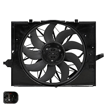 Электровентилятор охлаждения для автомобилей BMW 5 (E60) (03-) (с кожухом)