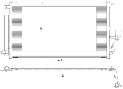 Радиатор кондиционера для автомобилей Changan UNI-T (20-)