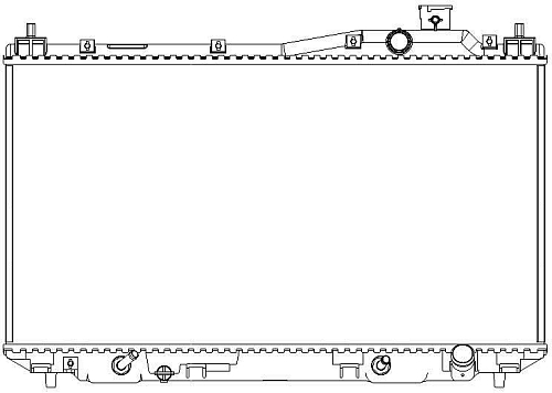 Радиатор охлаждения для автомобилей Civic VII (00-) 1.4i/1.6i AT