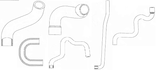 Патрубки охл. для а/м КАМАЗ 5490 (13-)/Mercedes-Benz Axor (01-) (силикон, кмпл., 6 шт.)