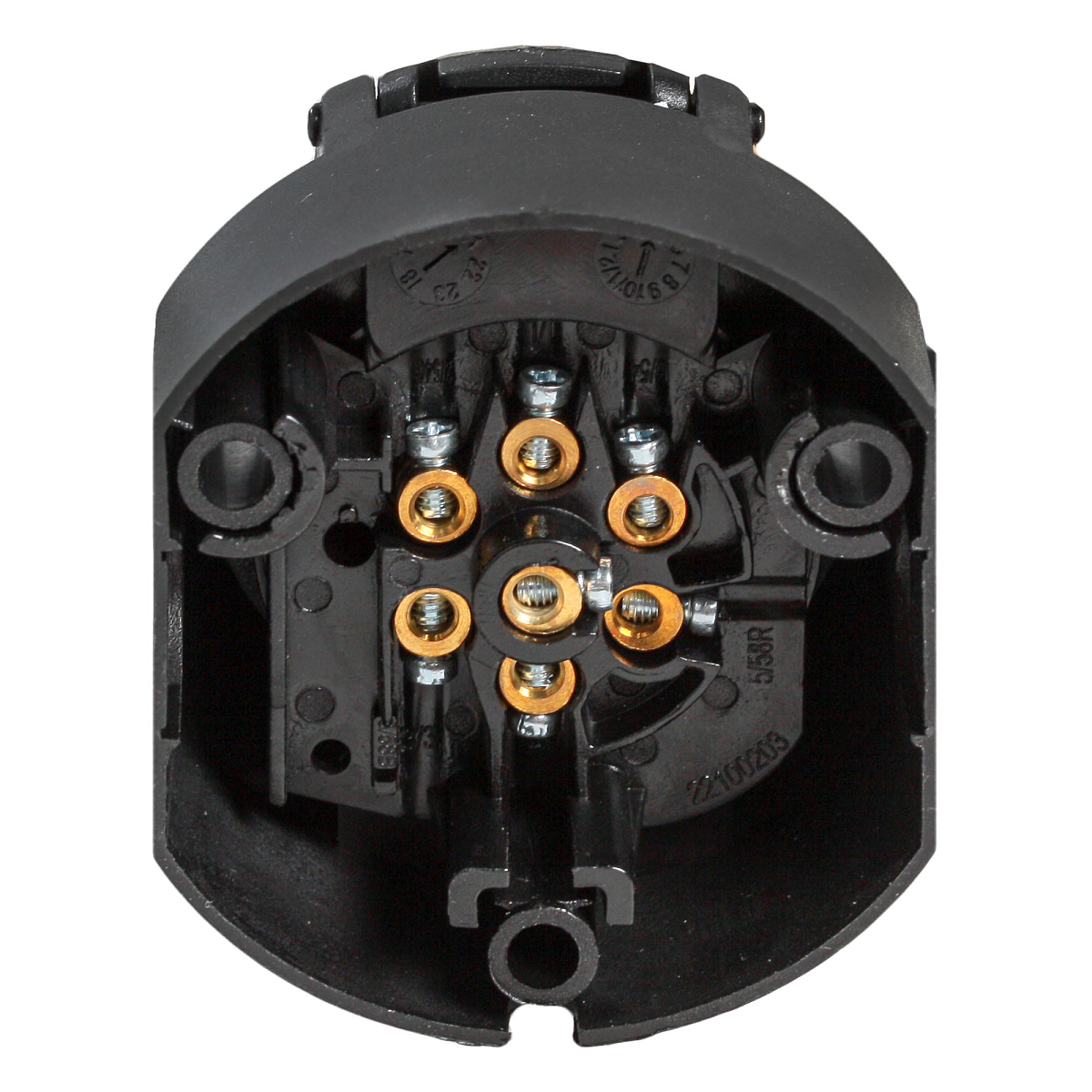 Розетка фаркопа 12В 7 контактов пластик