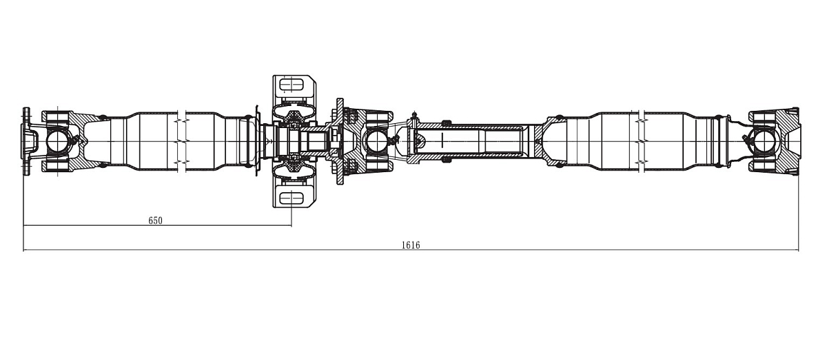 Карданный вал в сборе для автомобилей Toyota Hilux (05-) (4WD) (5-ст. МКПП) задний