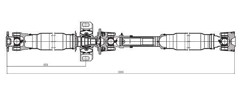 Карданный вал в сборе для автомобилей Toyota Hilux (05-) (4WD) (5-ст. МКПП) задний