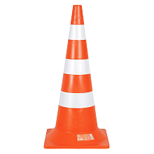 Конус дорожный 750мм, 3 световозвр.полосы, оранжевый