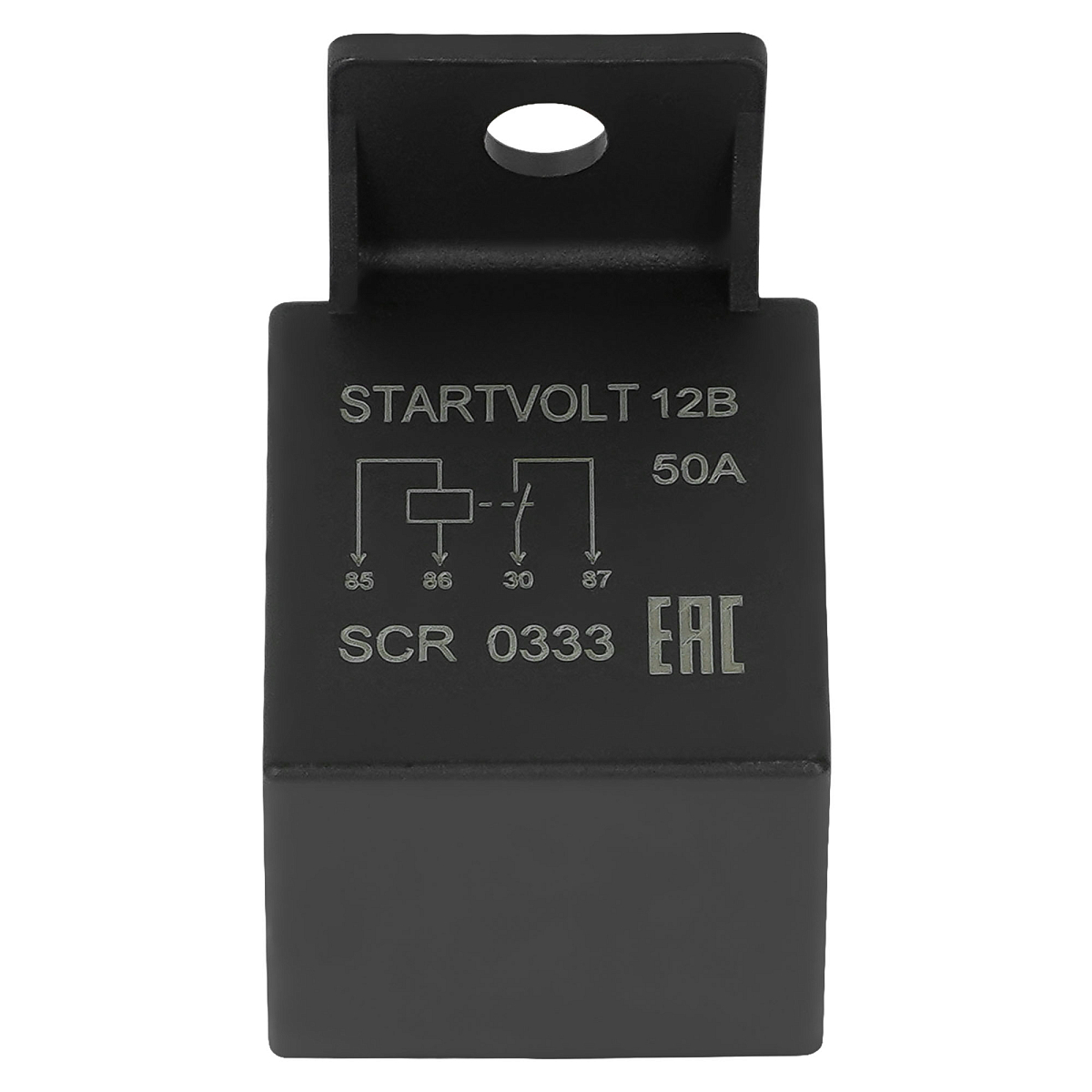 Реле защиты стартера 12V 50A 4 контакта (без резистора, с кронштейном)