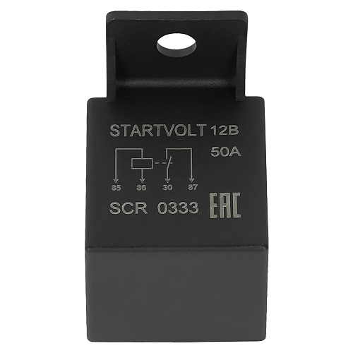 Реле защиты стартера 12V 50A 4 контакта (без резистора, с кронштейном)