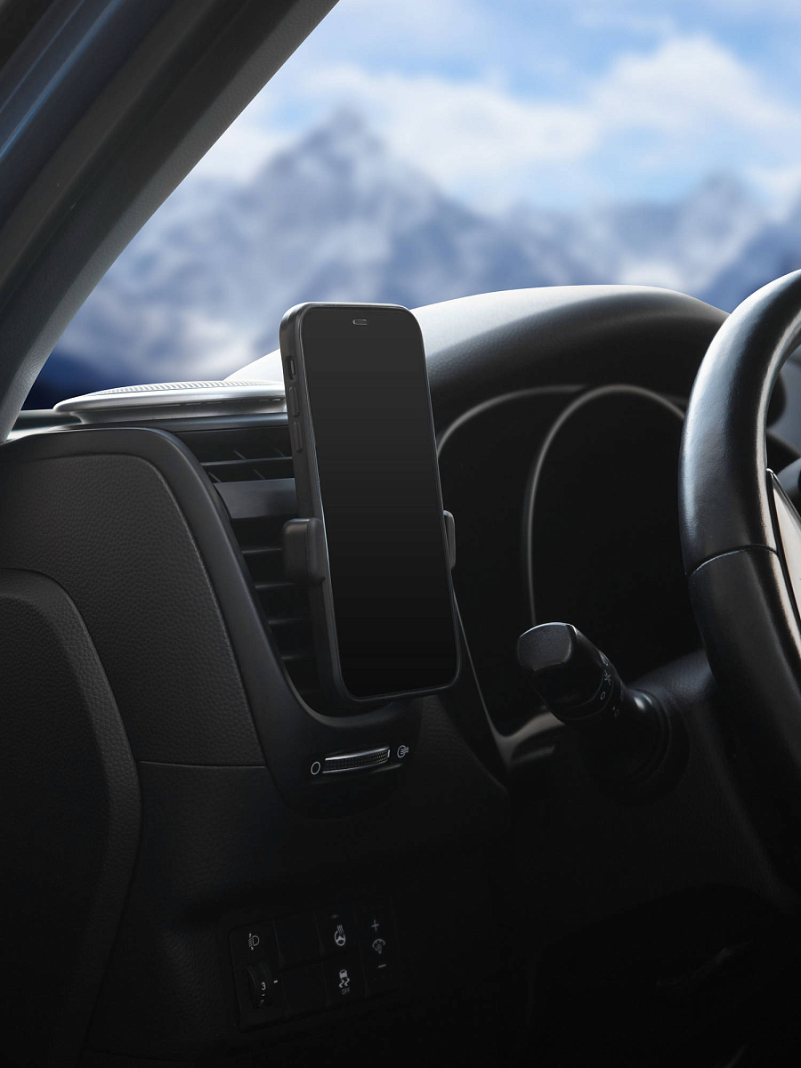 Держатель для телефона автомобильный в дефлектор раздвижной