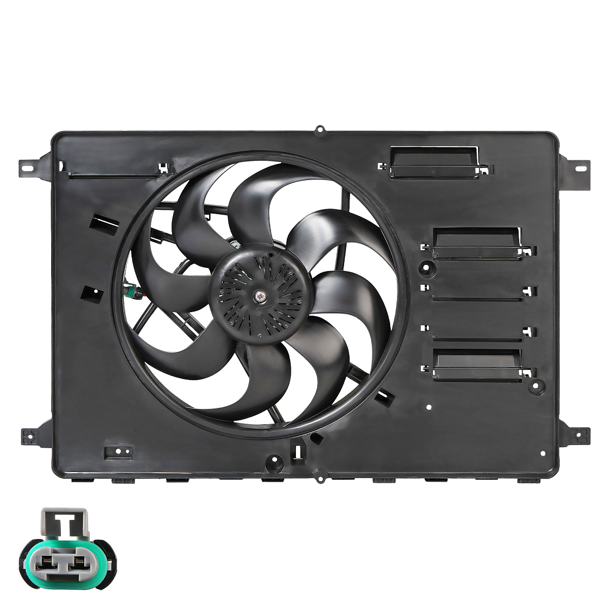 Электровентилятор охлаждения для автомобилей Ford Mondeo IV (07-)/Kuga (08-) (с кожухом)