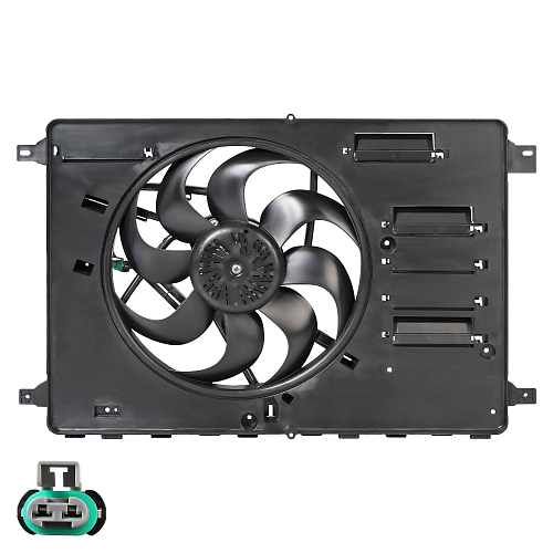 Электровентилятор охлаждения для автомобилей Ford Mondeo IV (07-)/Kuga (08-) (с кожухом)