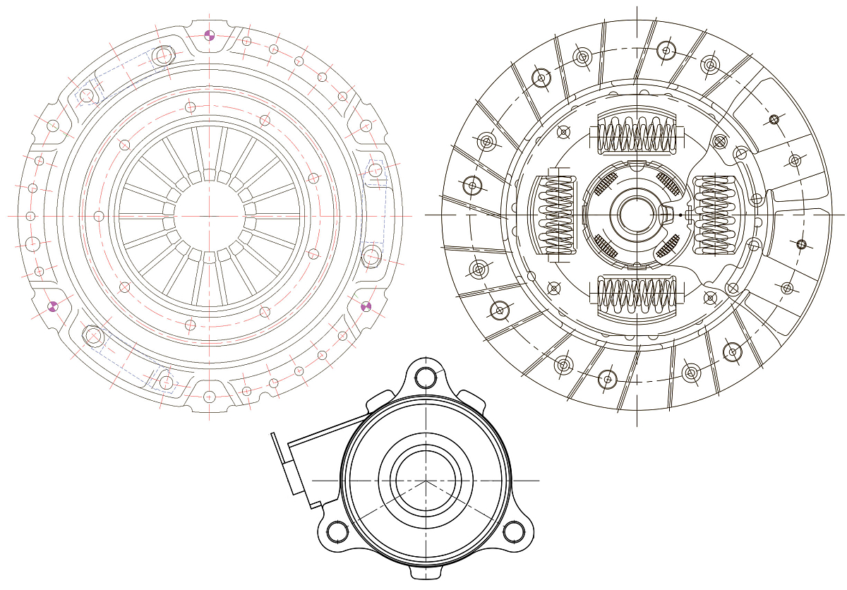 Комплект сцепления для автомобилей Chevrolet Lacetti (04-) / Daewoo Gentra (13-) в сборе с гидравлической муфтой