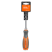Отвертка крестовая PH2х100мм усиленная, магнитный наконечник, пласт.подвес
