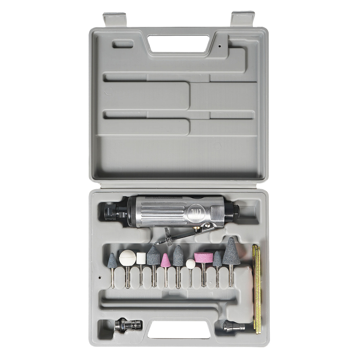 Машинка шлифовальная пневматическая 175мм, 25000 об/мин прямая с оснасткой 16 пр. кейс