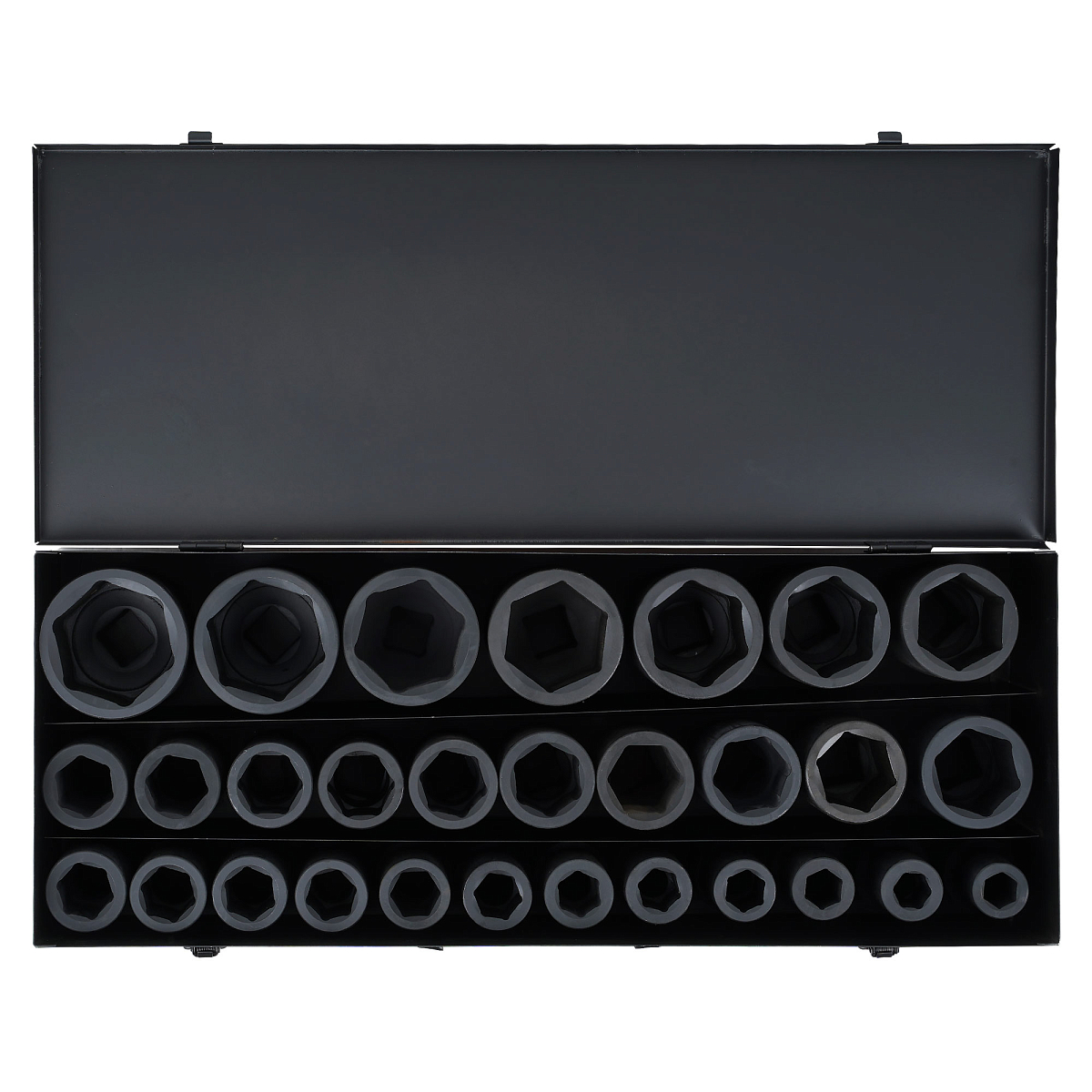 Набор головок ударных 1"DR L=90мм, 29пр. (19-65мм) металл.кейс