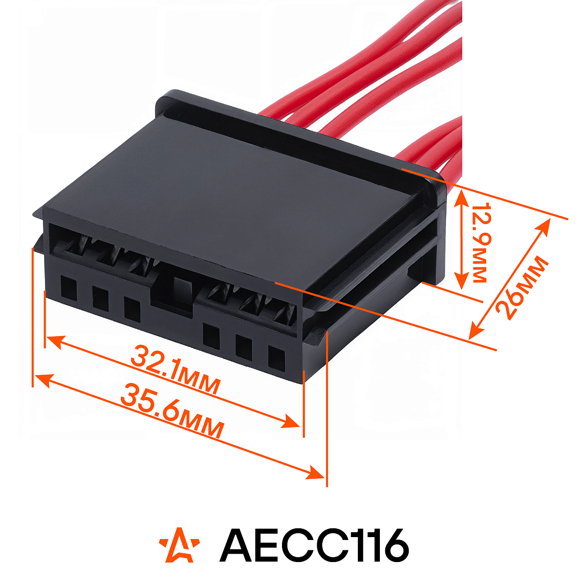 Разъём 6 pin с проводами для заднего фонаря Лада 2105-2109