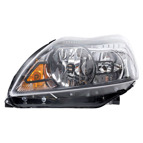 Фара для автомобилей Ford Focus II (05-) (головного света) рестайлинг, галоген, электрический корректор., цвет рамы: черный, левая