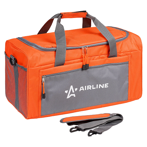 Сумка-холодильник (термосумка) 30л, 50*26*25см, цвет оранжевый/серый