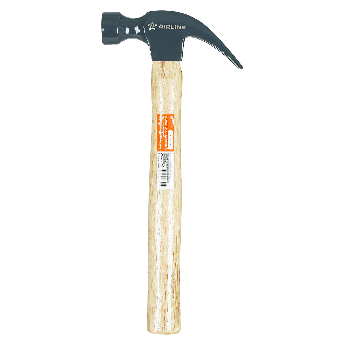 Молоток столярный с деревянной рукояткой 560гр