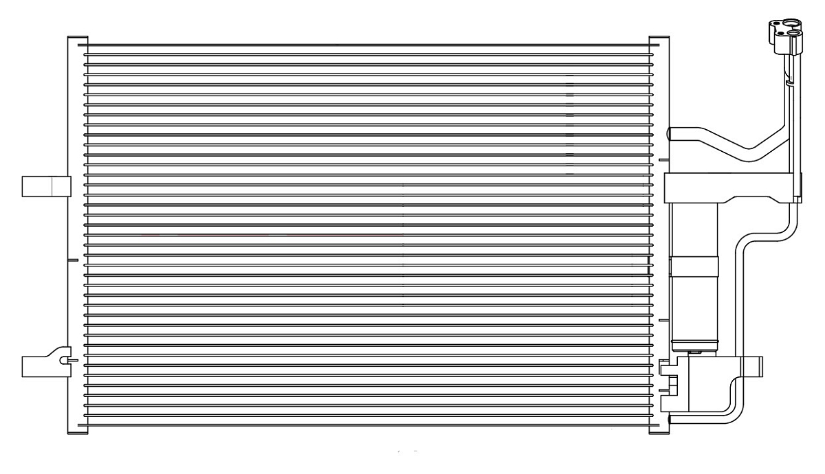 Радиатор кондиционера для автомобилей Mazda 3 (BK) (03-) 1.6i/2.0i