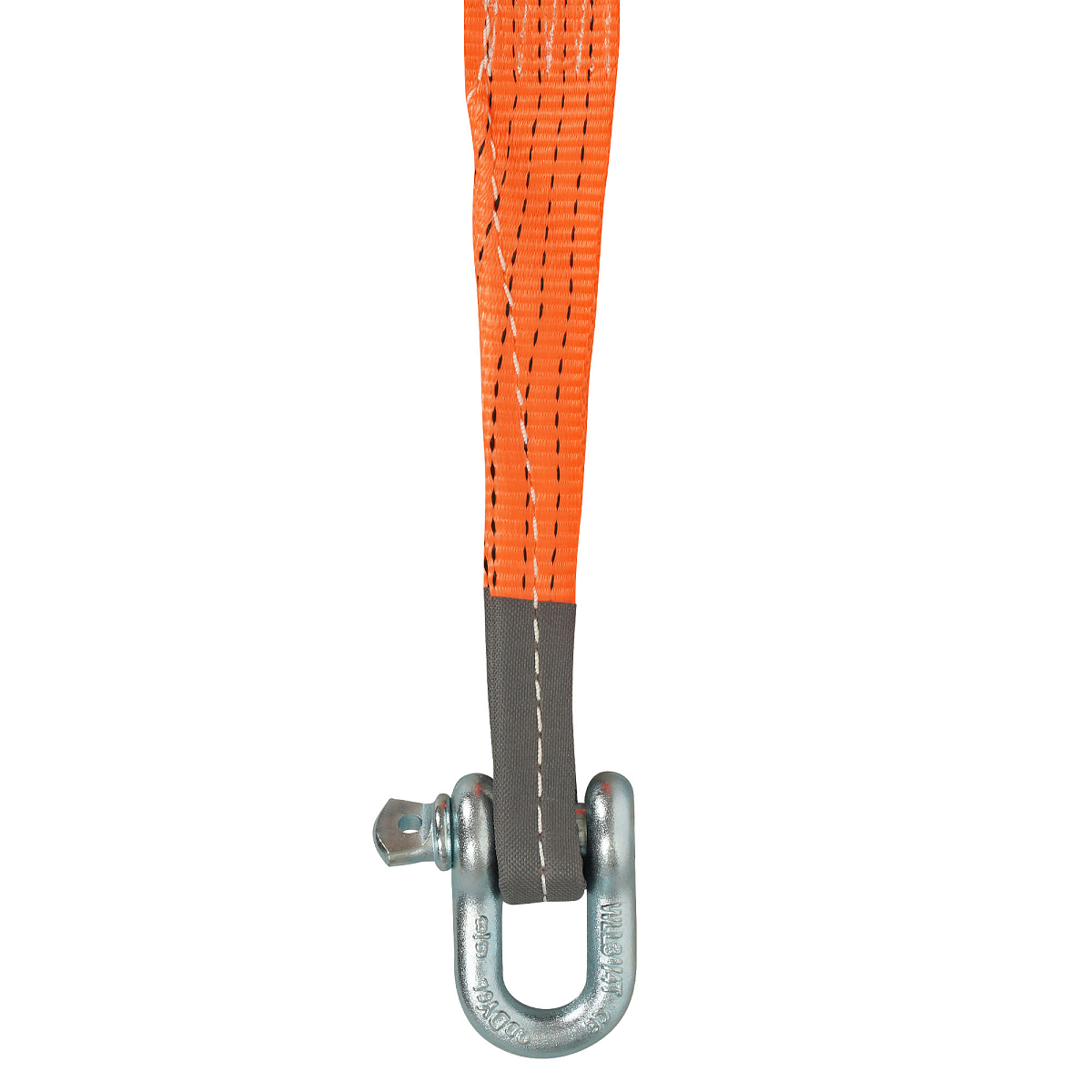 Трос буксировочный (лента) 20 т, 6 м, 2 металл. шакла