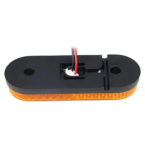 Огонь габаритный светодиодный, 12/24В, овальный, оранжевый, съемный кронштейн, комплект 2 шт.