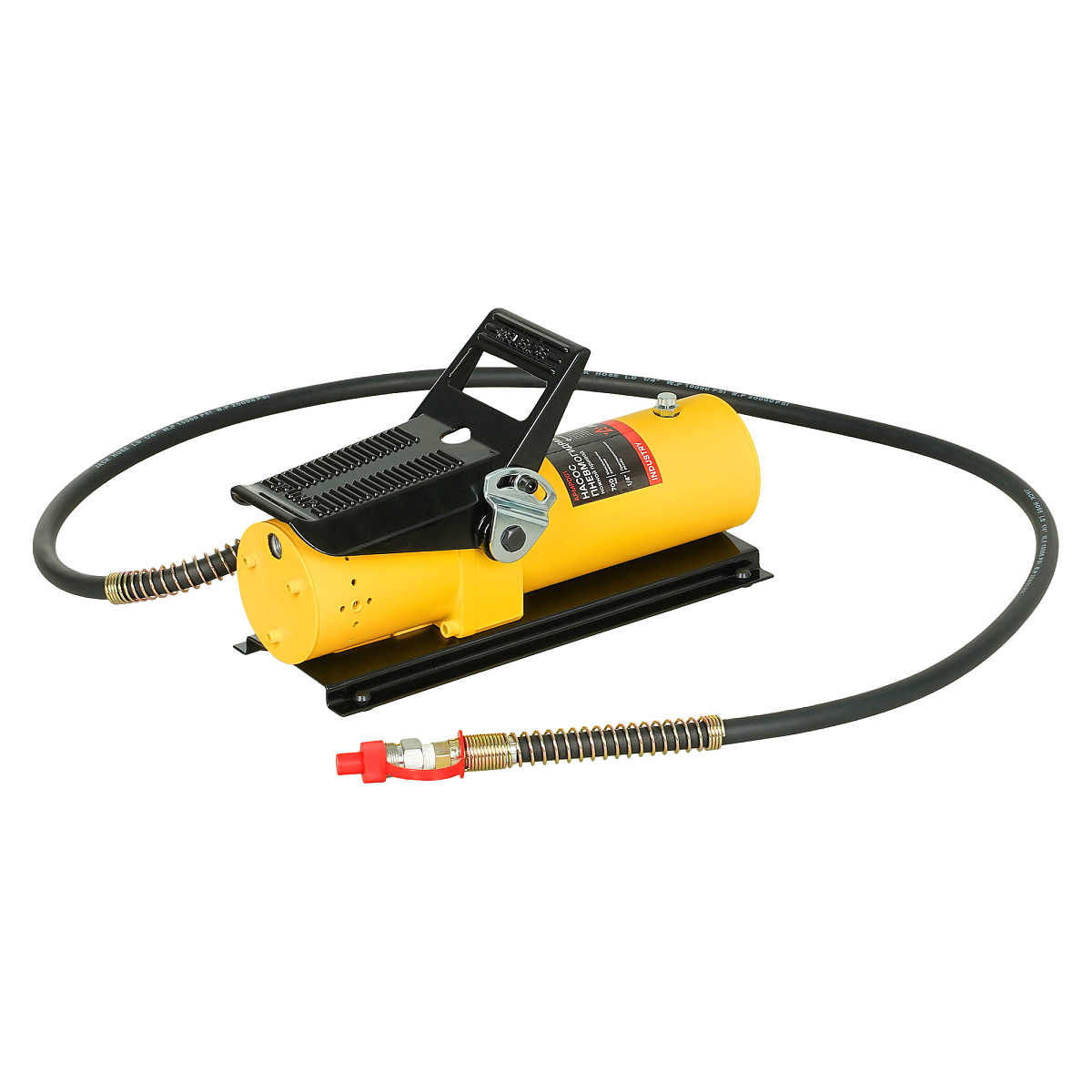 Насос пневмогидравлический 0.7л, ножной привод, шланг 1.5м