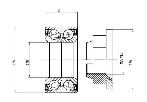 Ремкомплект ступицы передней для автомобиля Ford Mondeo III (00-)