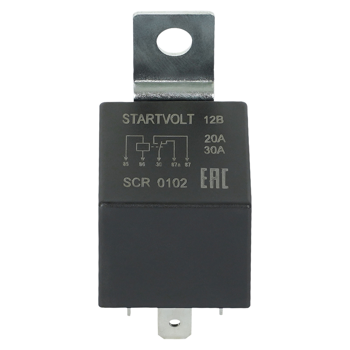 Реле 12V 20/30A 5 контактов (с кронштейном, без резистора)