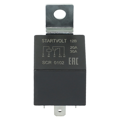 Реле 12V 20/30A 5 контактов (с кронштейном, без резистора)