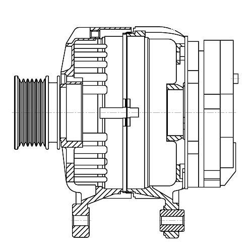 Генератор для автомобилей VAG Fabia II (07-)/Octavia I (00-)/Polo (09-) 1.4i 80A